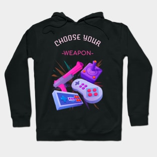 Retro Gaming Arsenal: Choose Your Weapon Hoodie